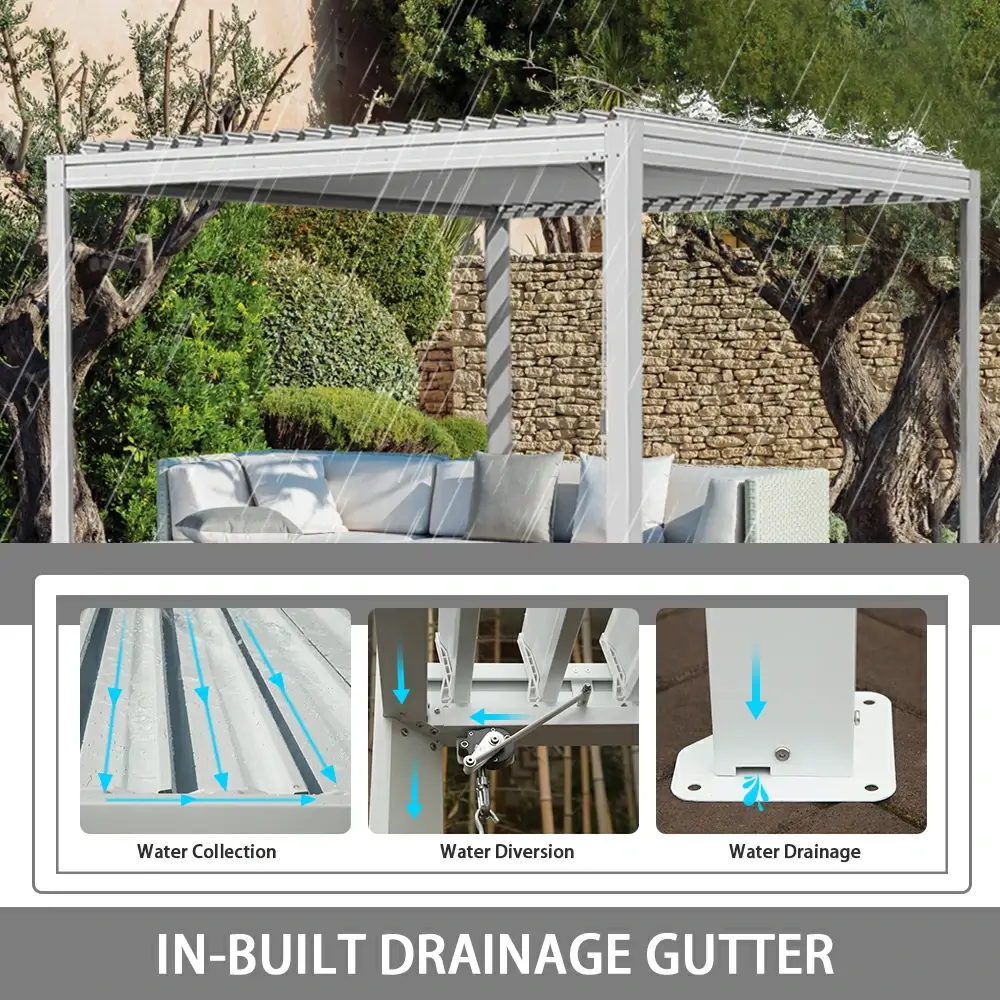 Metal Louvered Pergola - Image 11