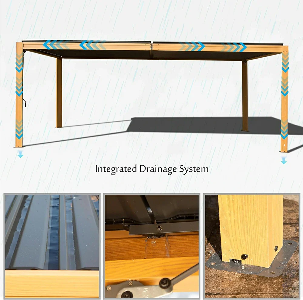 Metal Louvered Pergola - Image 110