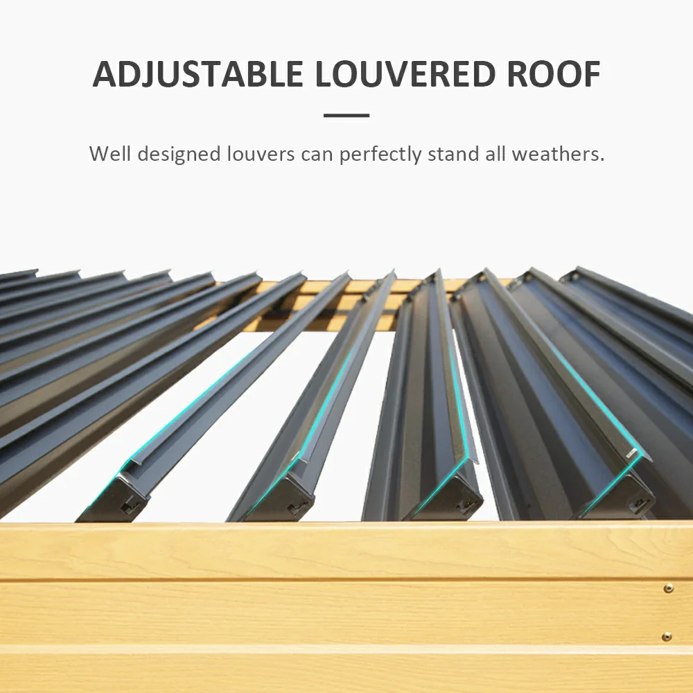 Metal Louvered Pergola - Image 112