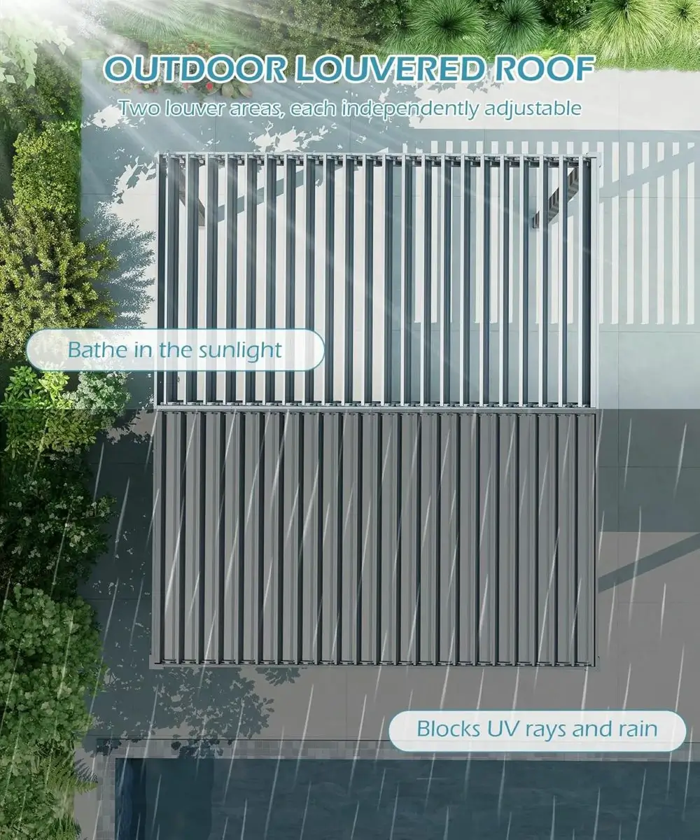 Metal Louvered Pergola - Image 117