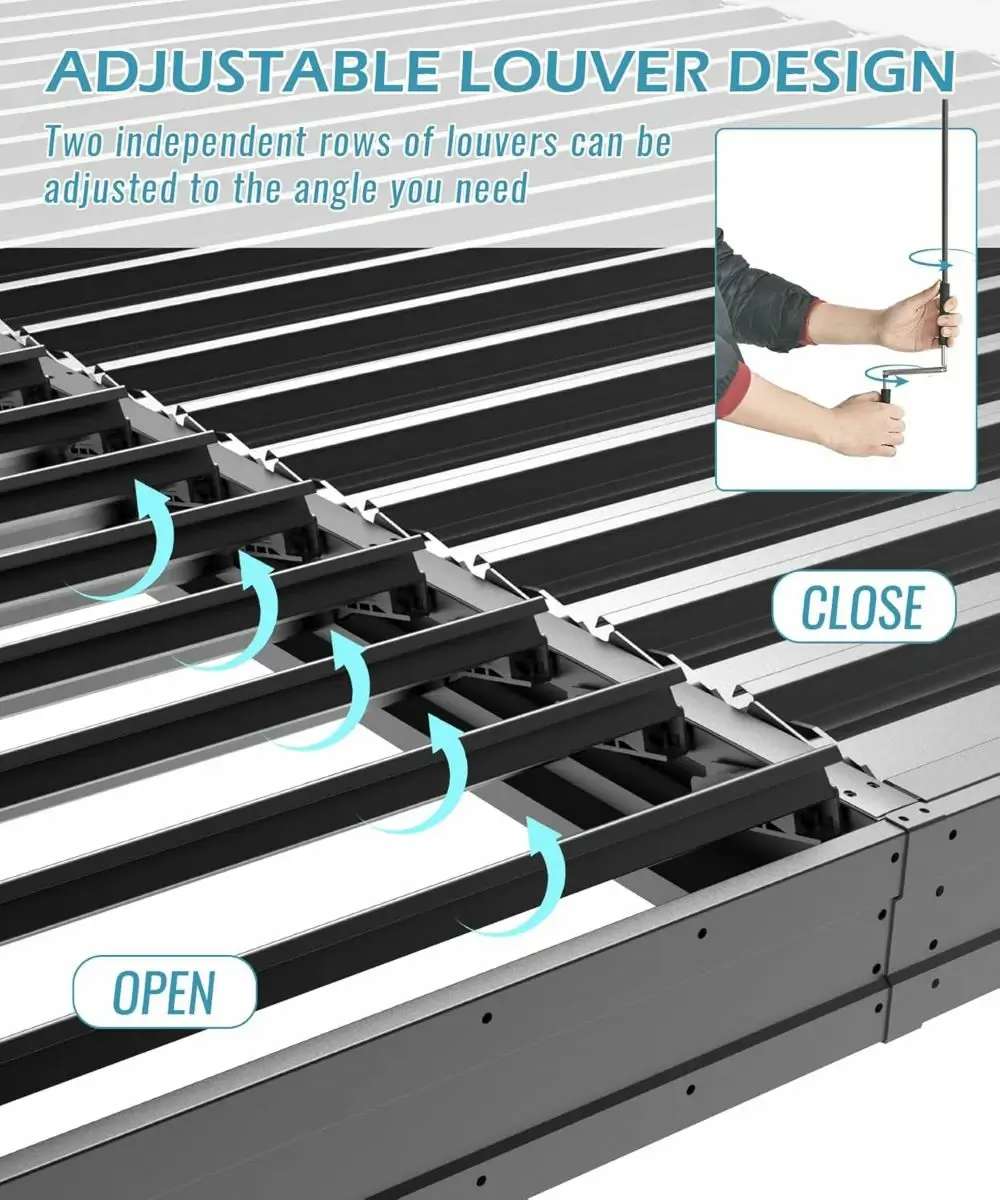 Metal Louvered Pergola - Image 118