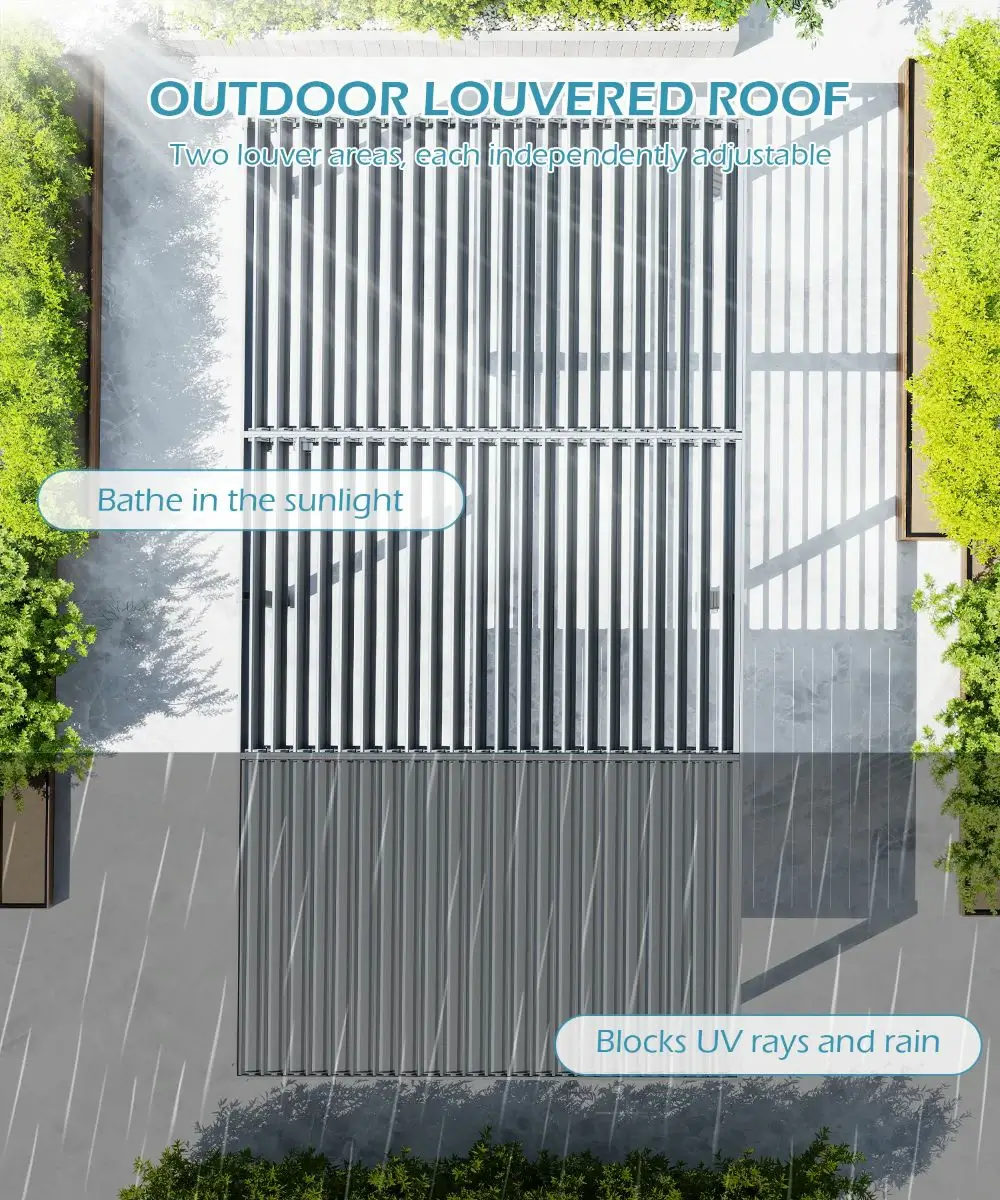 Metal Louvered Pergola - Image 123