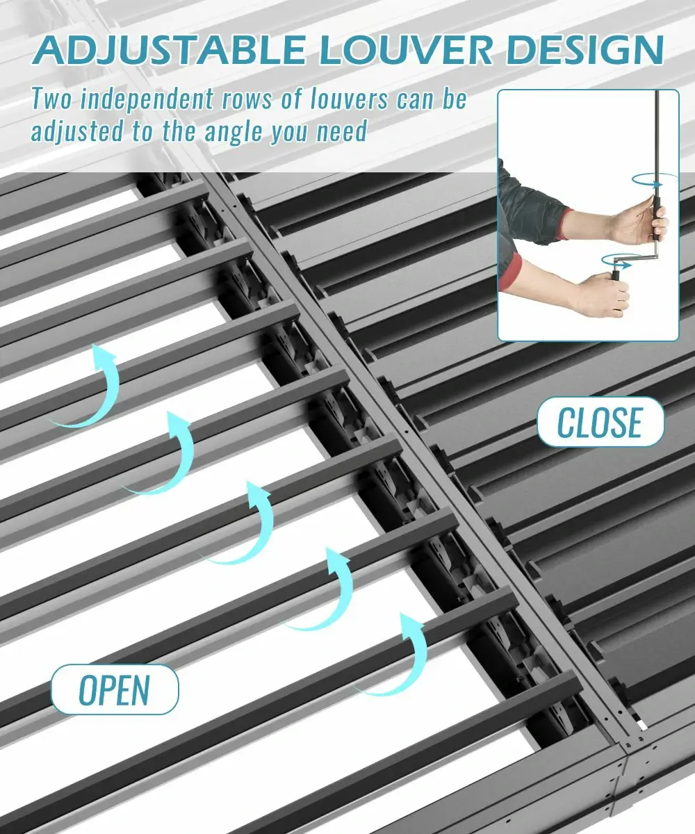 Metal Louvered Pergola - Image 124