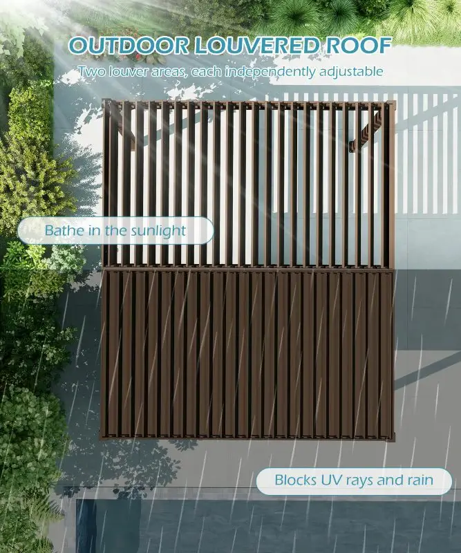 Metal Louvered Pergola - Image 131