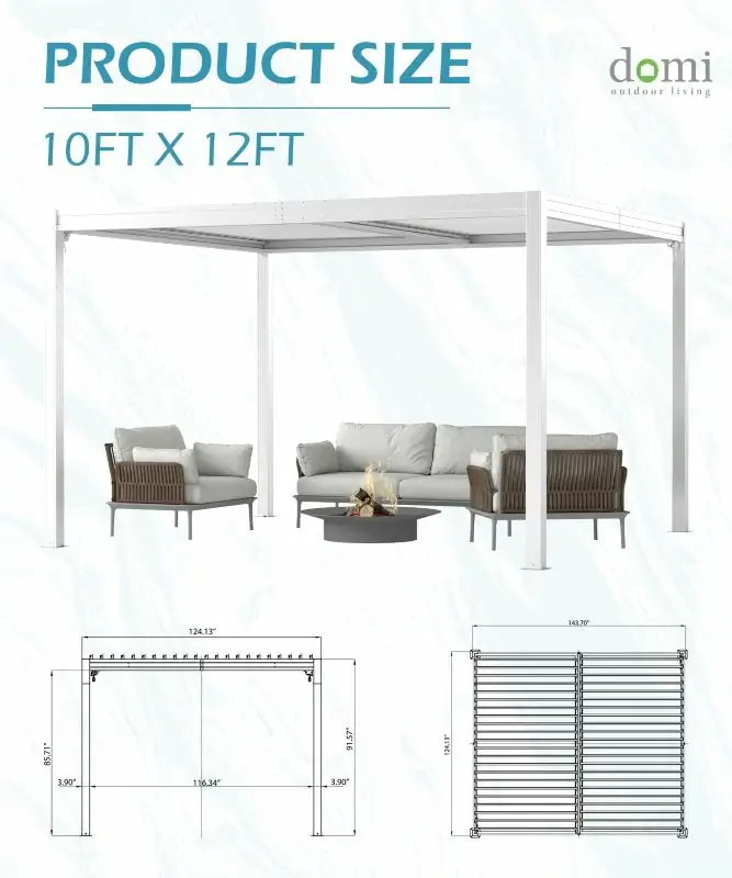 Metal Louvered Pergola - Image 135