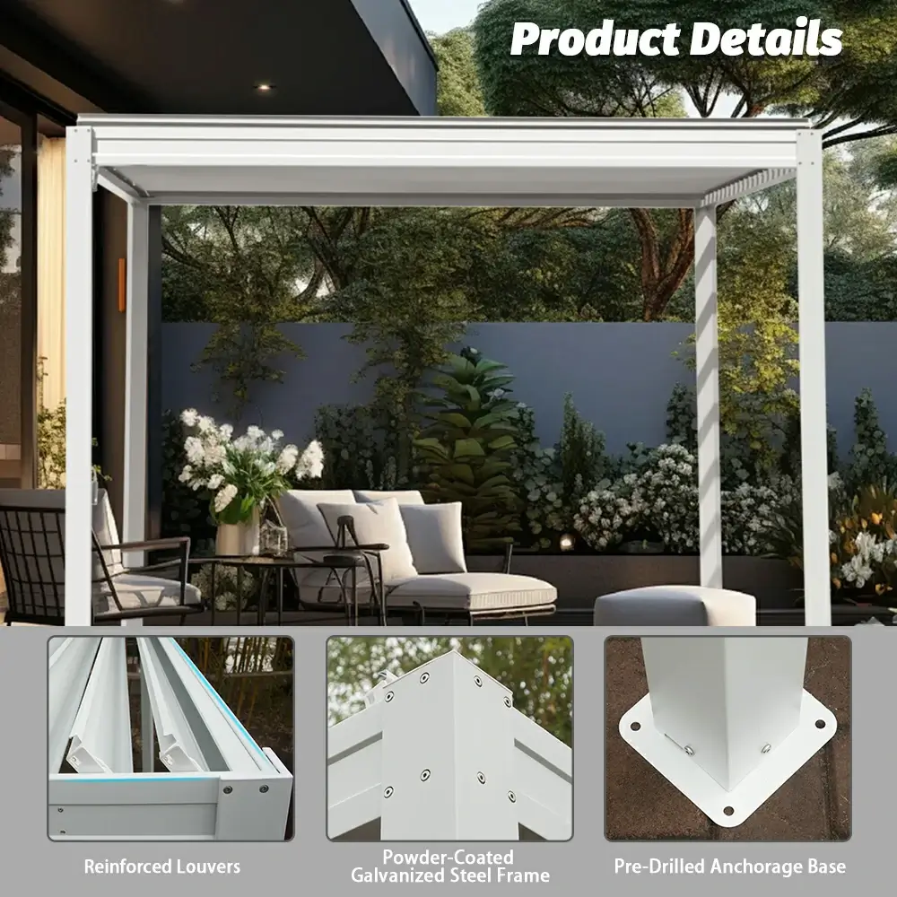 Metal Louvered Pergola - Image 14