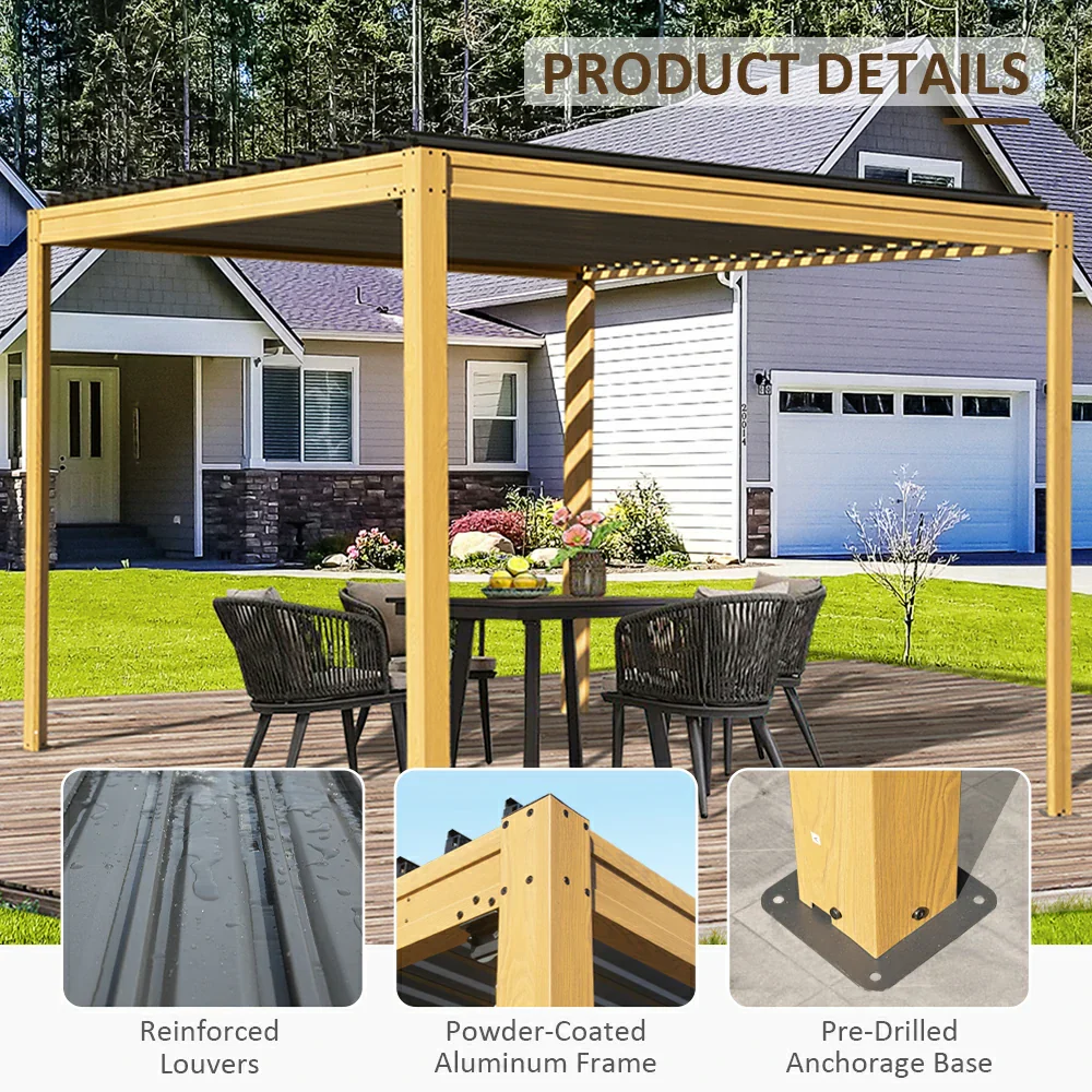Metal Louvered Pergola - Image 22