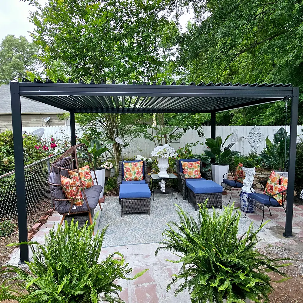 Metal Louvered Pergola - Image 25