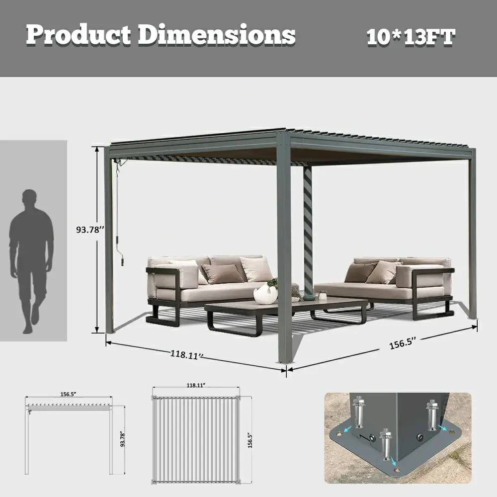 Metal Louvered Pergola - Image 26