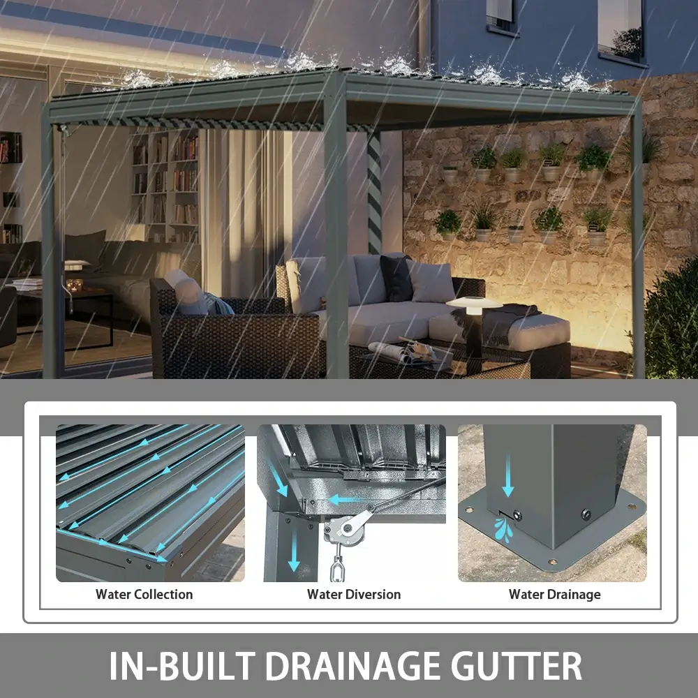 Metal Louvered Pergola - Image 27