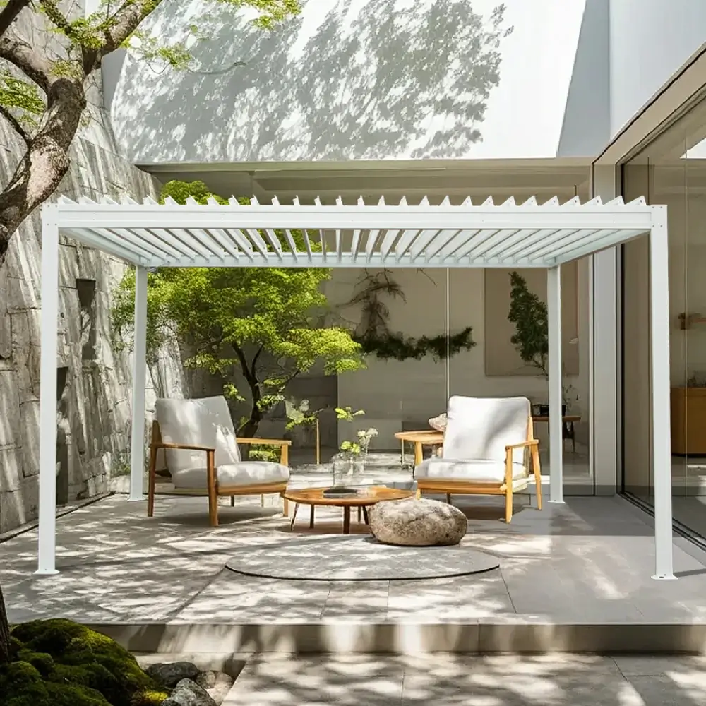 Metal Louvered Pergola - Image 32