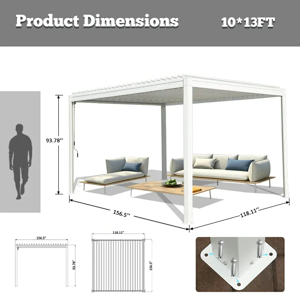 Metal Louvered Pergola - Image 33