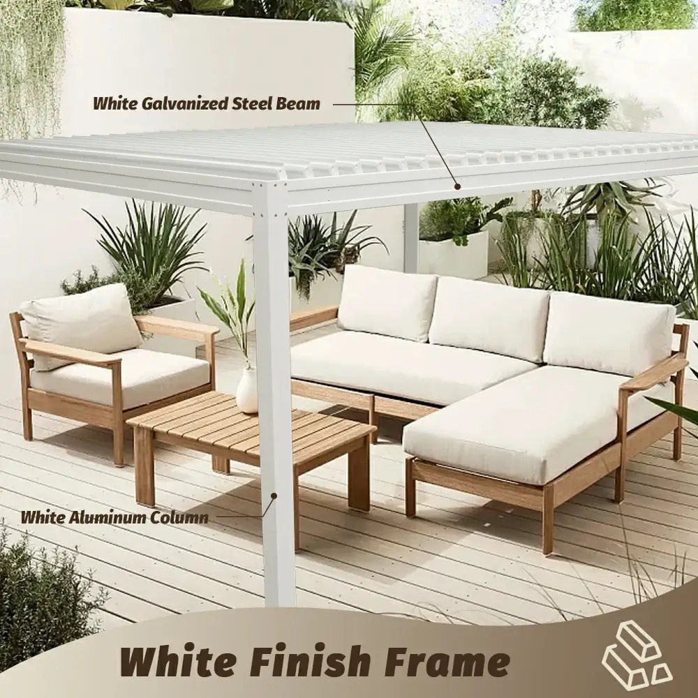 Metal Louvered Pergola - Image 34