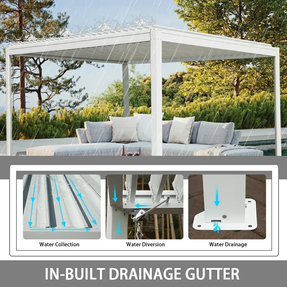 Metal Louvered Pergola - Image 35