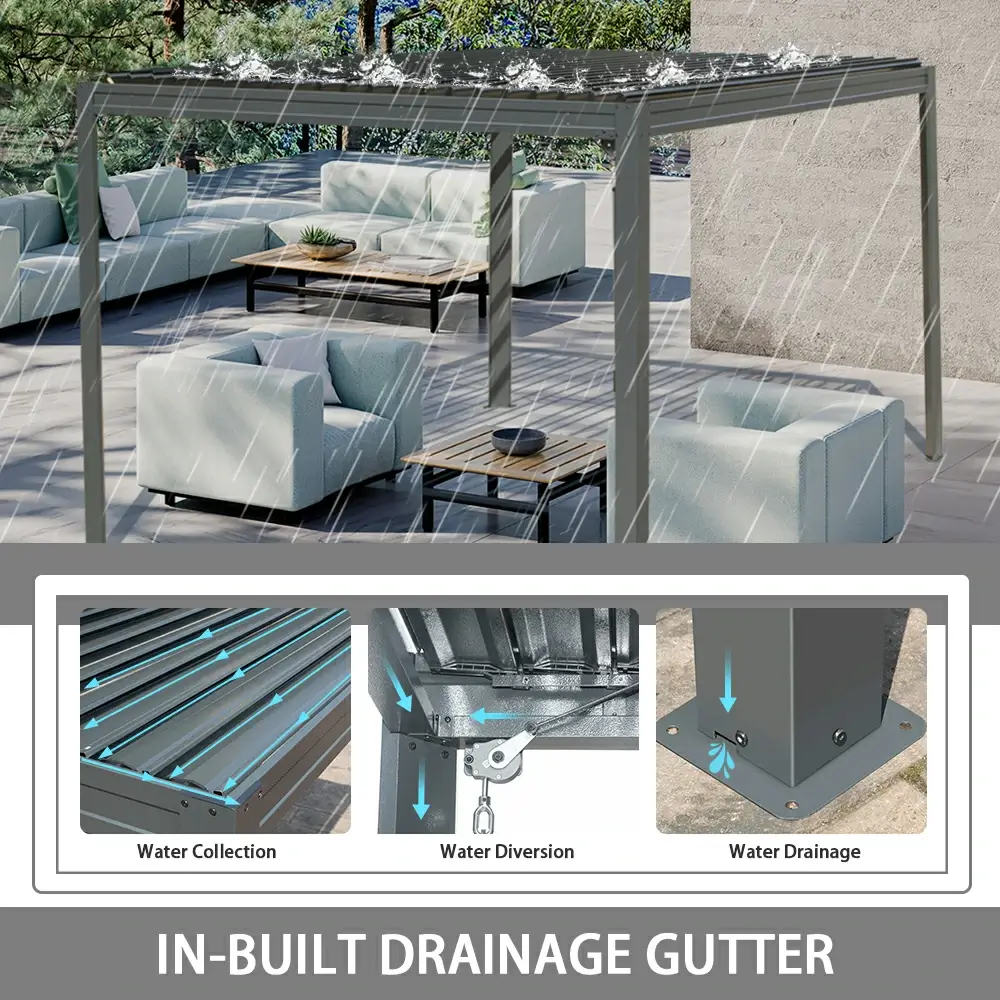Metal Louvered Pergola - Image 4