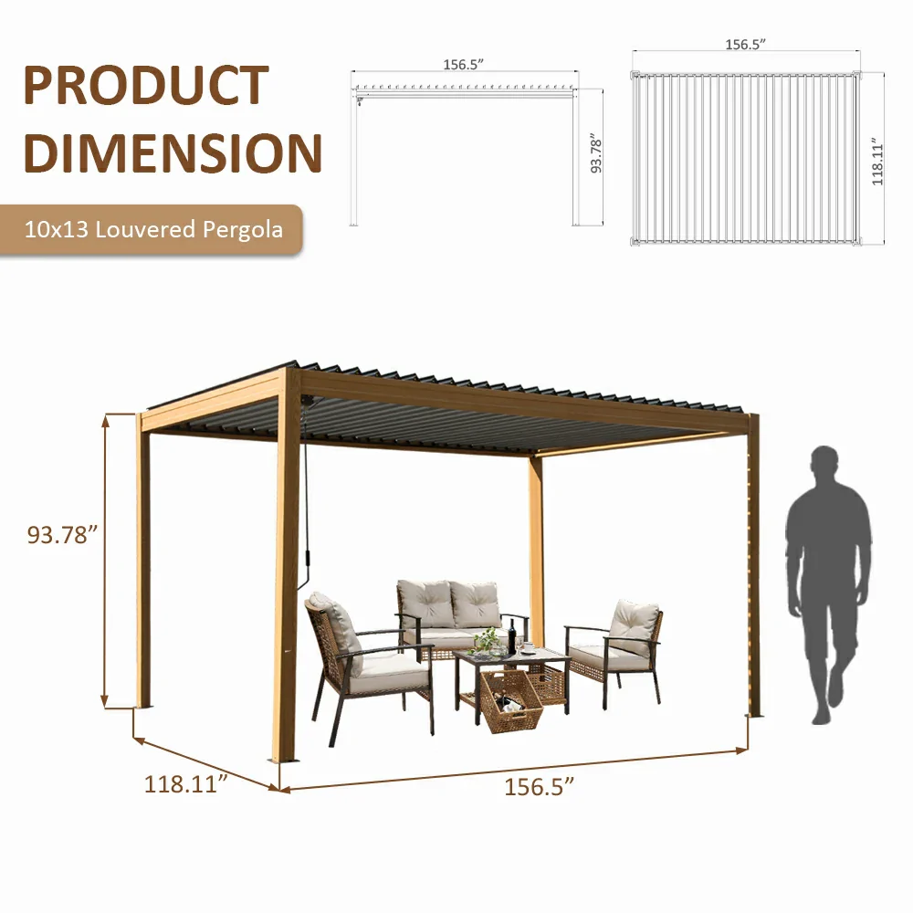 Metal Louvered Pergola - Image 41
