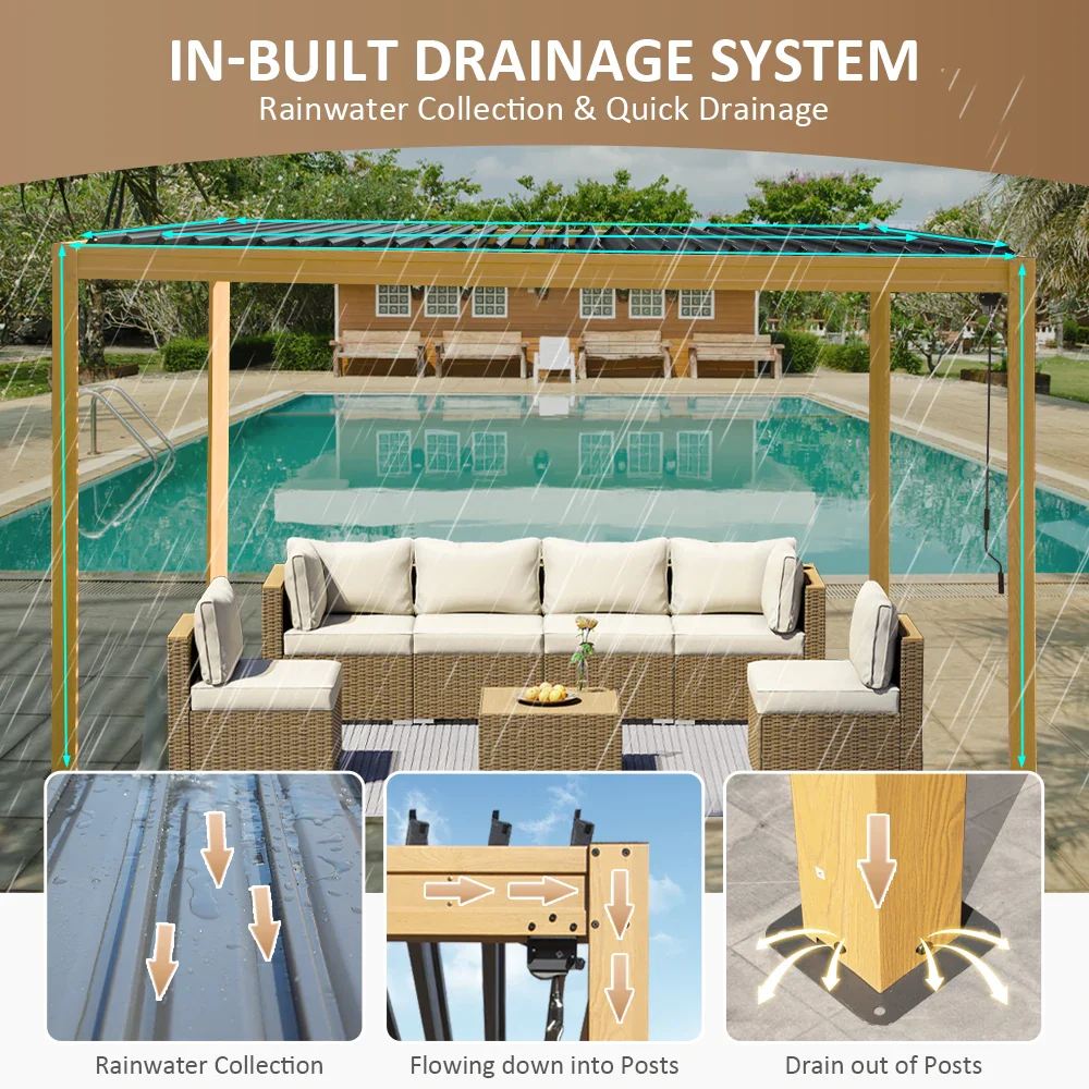 Metal Louvered Pergola - Image 42