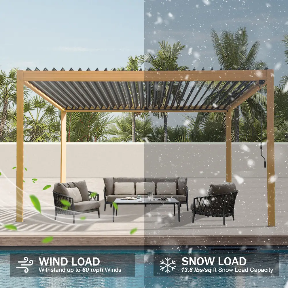 Metal Louvered Pergola - Image 45