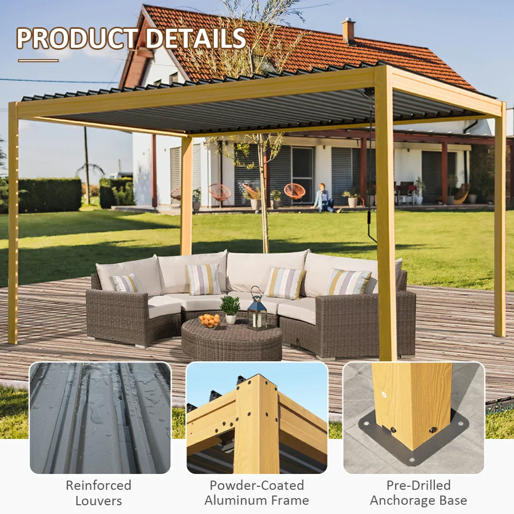 Metal Louvered Pergola - Image 46