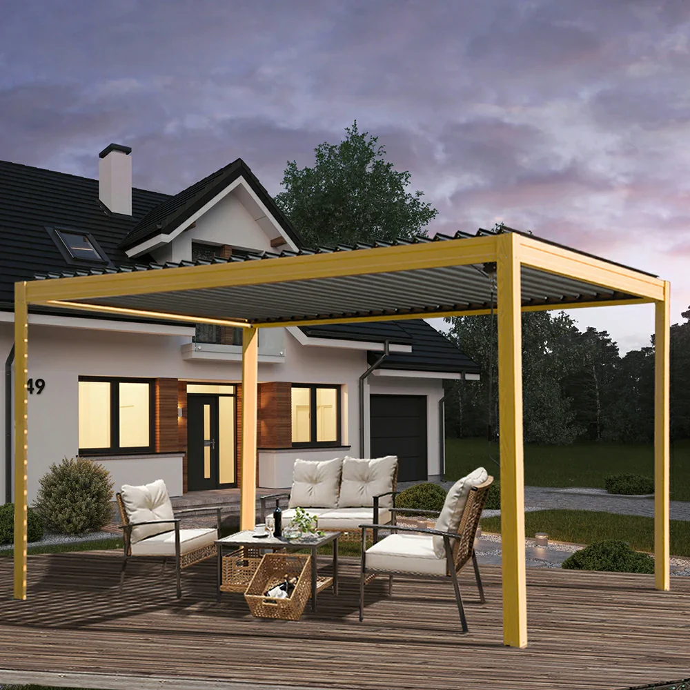 Metal Louvered Pergola - Image 47