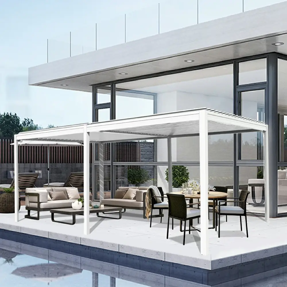 Metal Louvered Pergola - Image 48