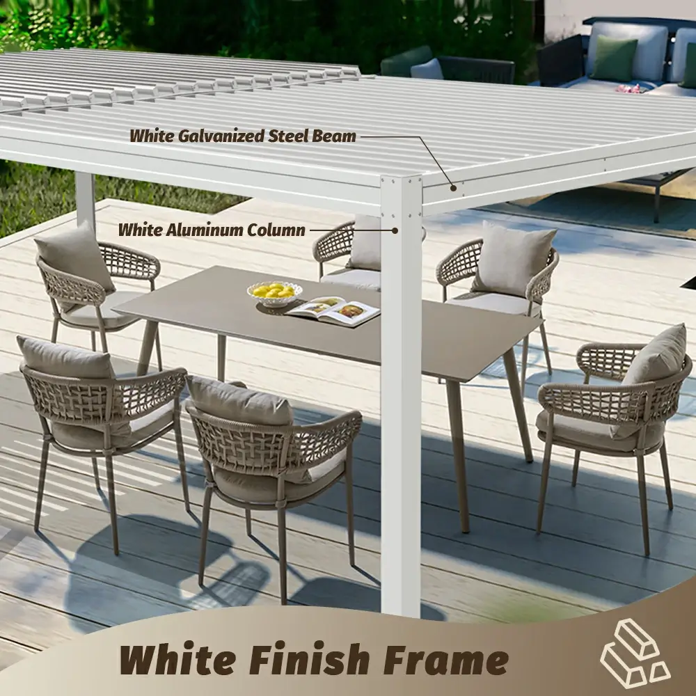 Metal Louvered Pergola - Image 50