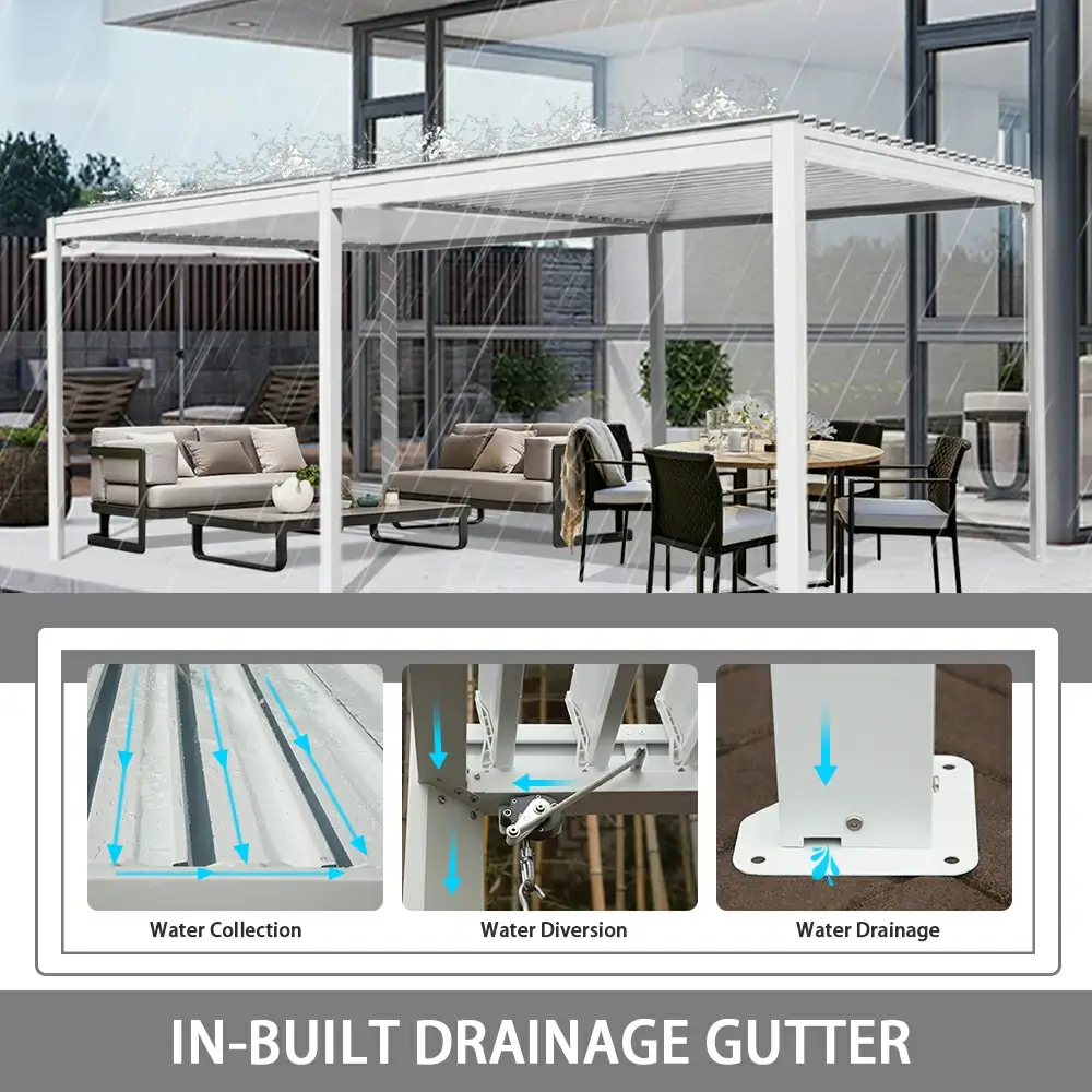 Metal Louvered Pergola - Image 51