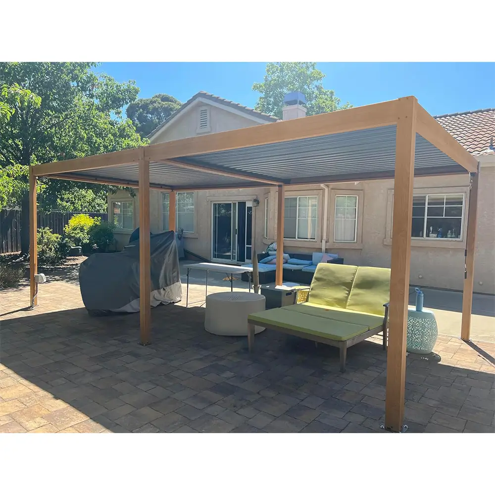 Metal Louvered Pergola - Image 57
