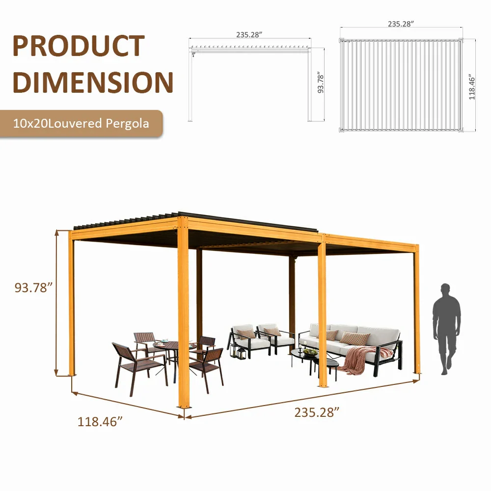 Metal Louvered Pergola - Image 58