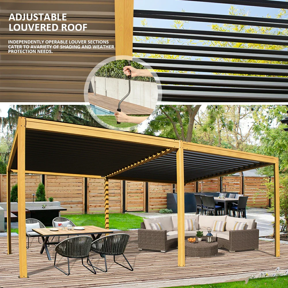 Metal Louvered Pergola - Image 60