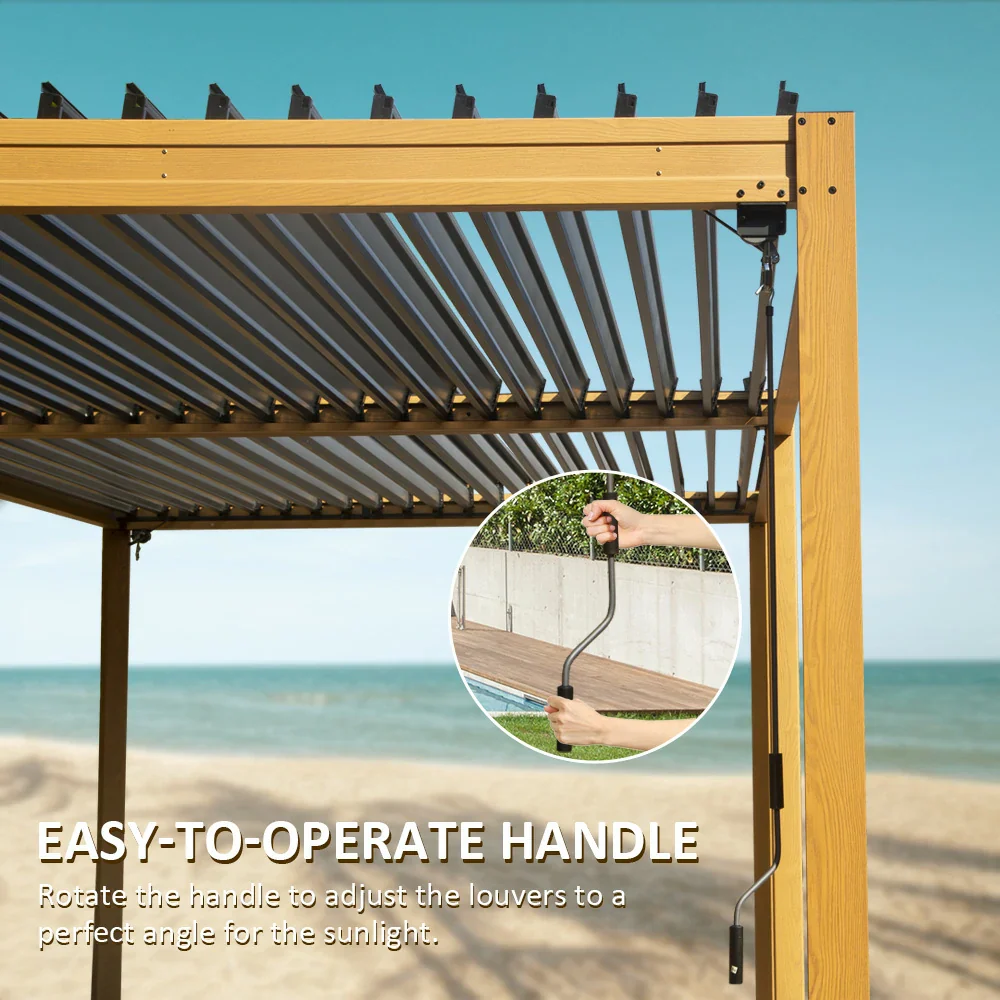 Metal Louvered Pergola - Image 61