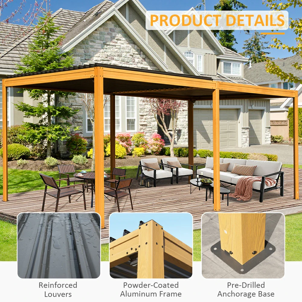 Metal Louvered Pergola - Image 63
