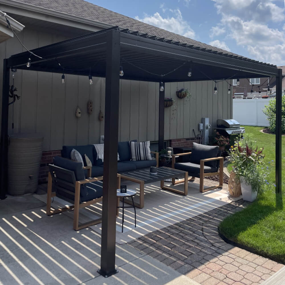 Metal Louvered Pergola - Image 73