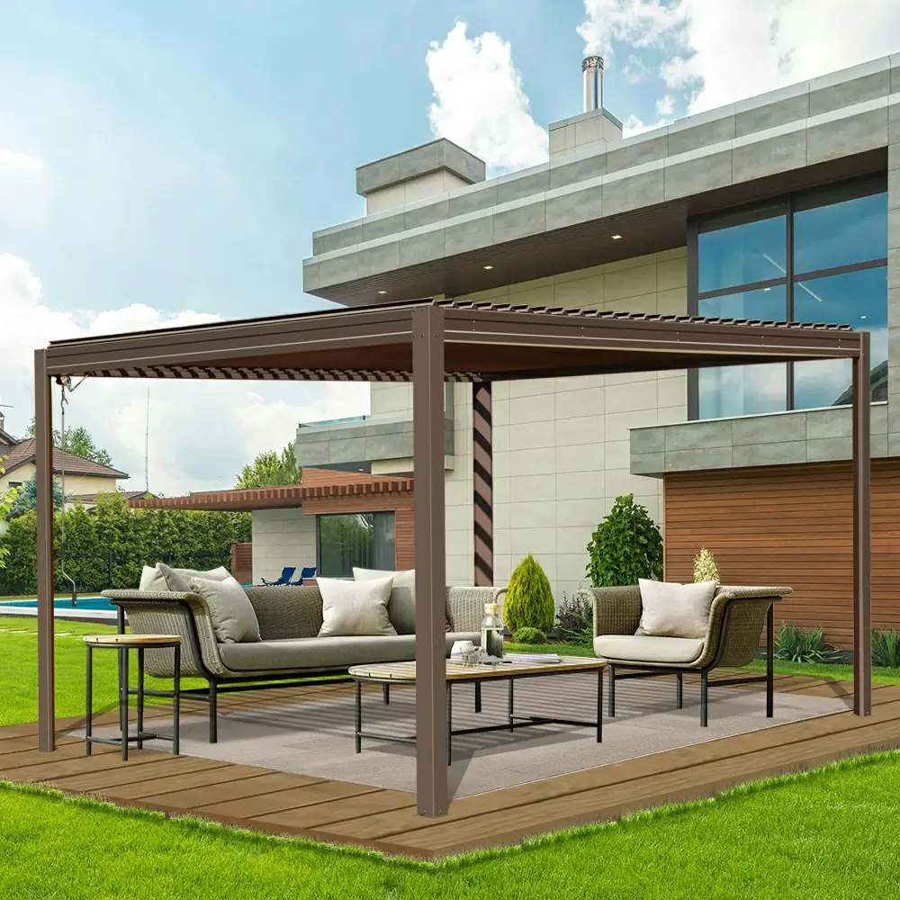 Metal Louvered Pergola - Image 80