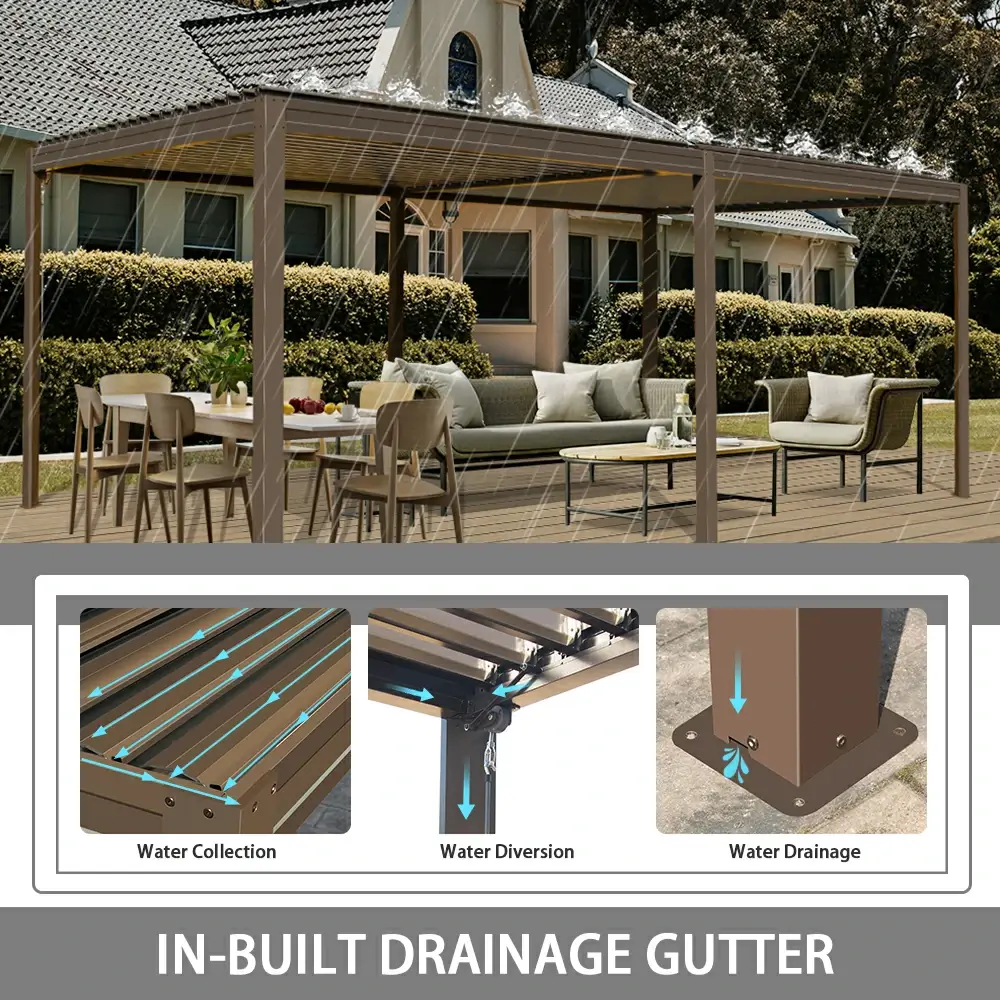 Metal Louvered Pergola - Image 83