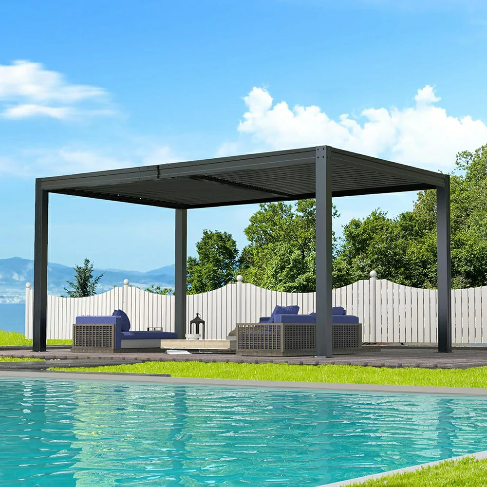 Metal Louvered Pergola - Image 88