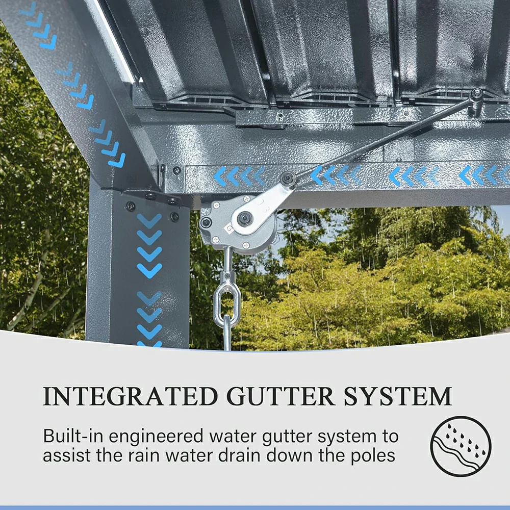 Metal Louvered Pergola - Image 90