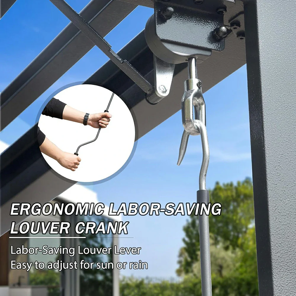 Metal Louvered Pergola - Image 92