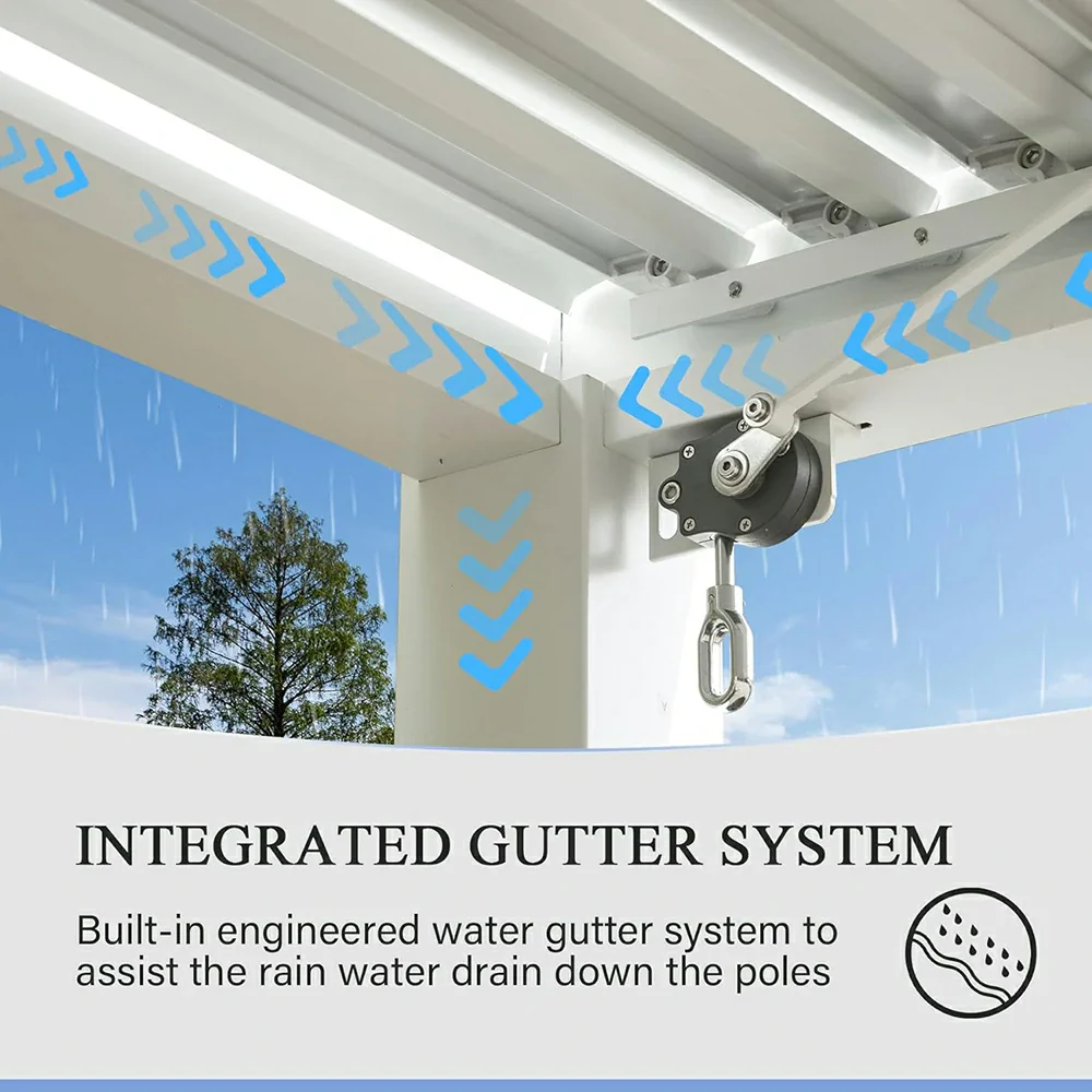 Metal Louvered Pergola - Image 96