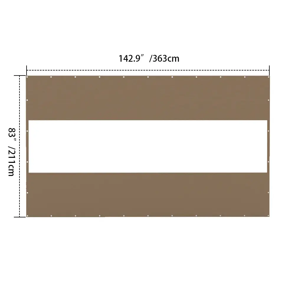 Outdoor Curtains with Clear PVC Panels - Image 106