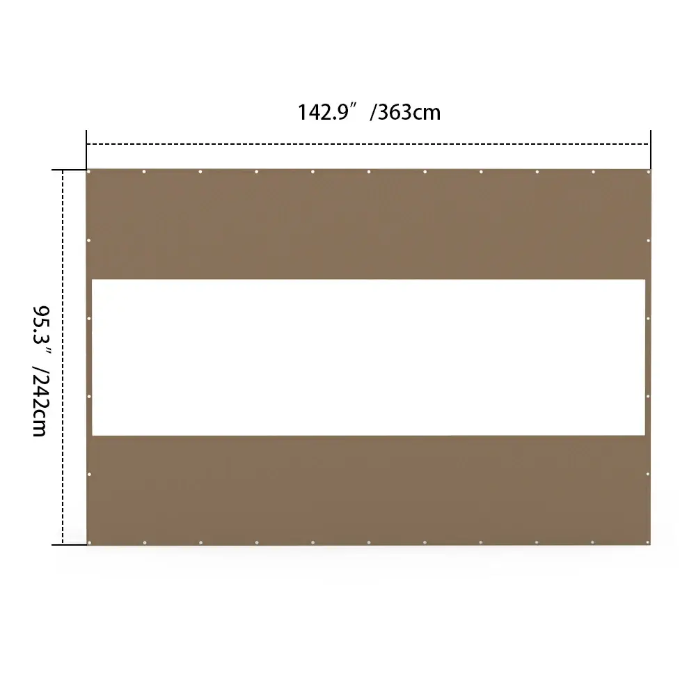 Outdoor Curtains with Clear PVC Panels - Image 122
