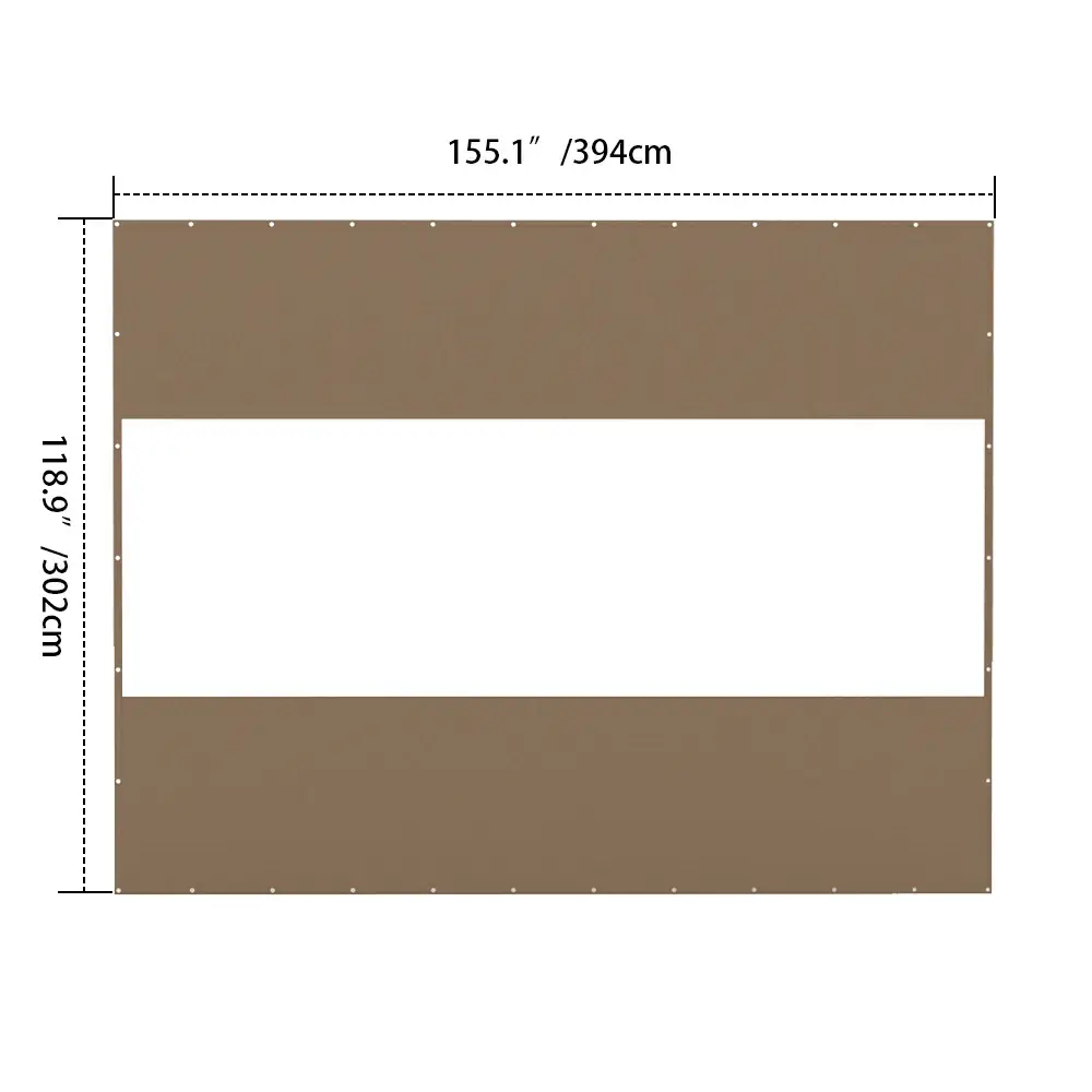 Outdoor Curtains with Clear PVC Panels - Image 138