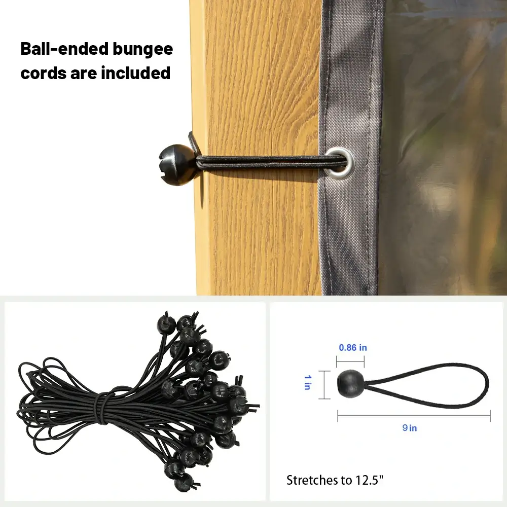 Outdoor Curtains with Clear PVC Panels - Image 149