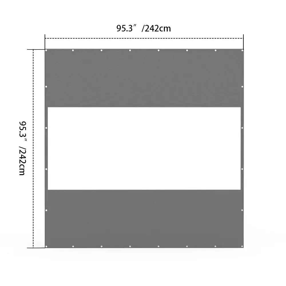 Outdoor Curtains with Clear PVC Panels - Image 34