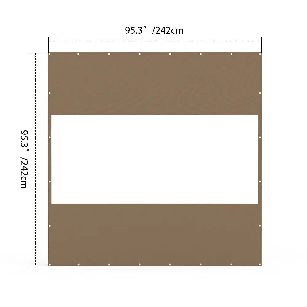 Outdoor Curtains with Clear PVC Panels - Image 42