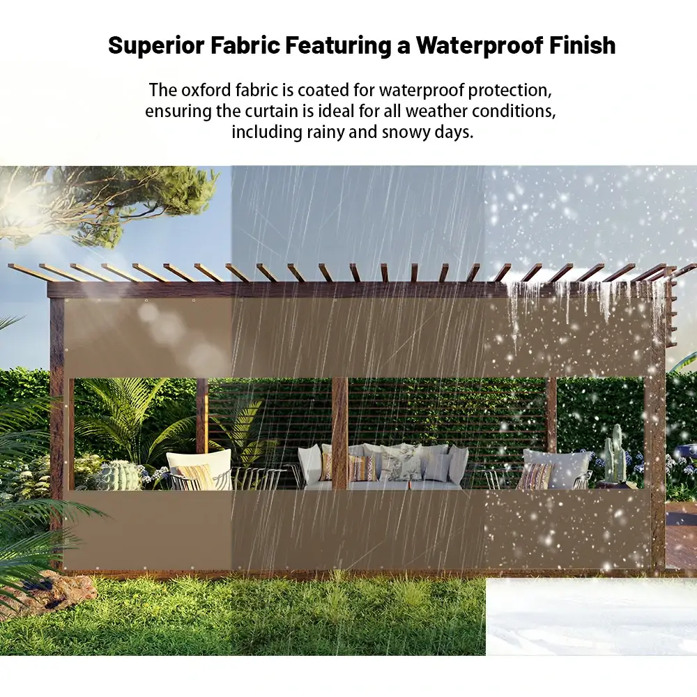 Outdoor Curtains with Clear PVC Panels - Image 47