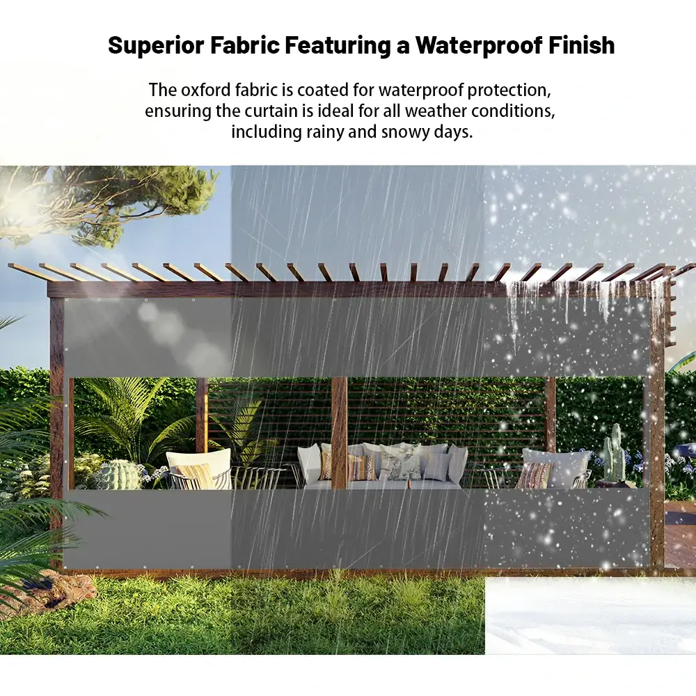 Outdoor Curtains with Clear PVC Panels - Image 55