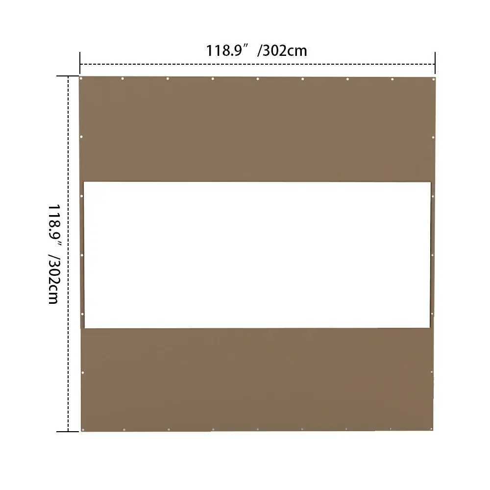 Outdoor Curtains with Clear PVC Panels - Image 90