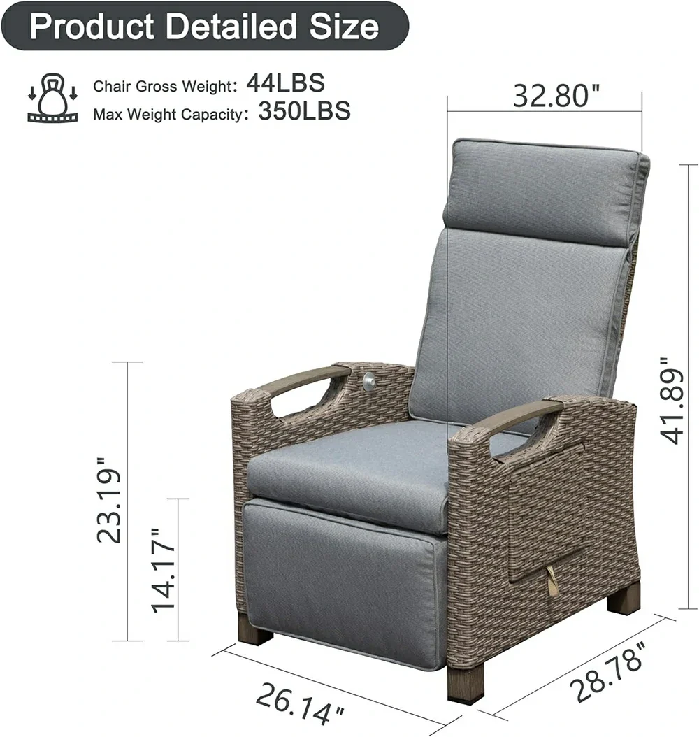 Outdoor Rattan Lounge Chair - Image 10