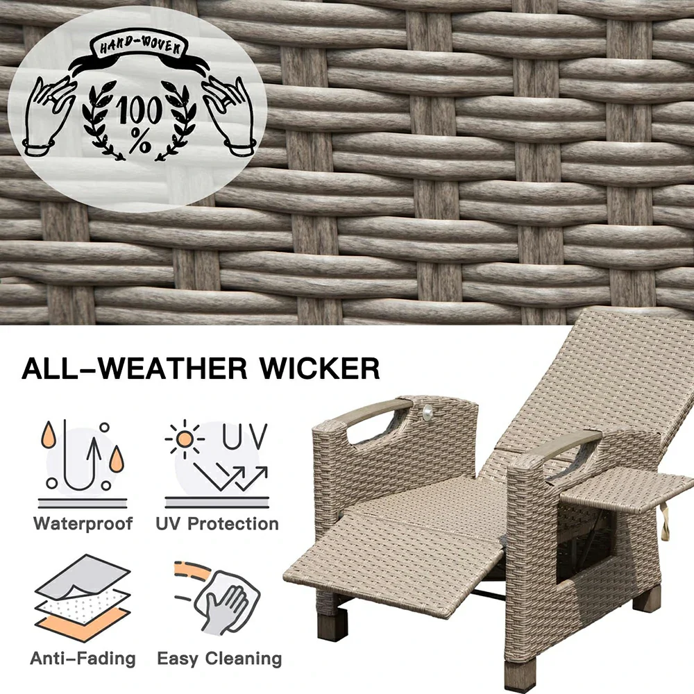 Outdoor Rattan Lounge Chair - Image 12